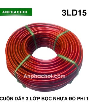 Cuộn dây 3 lớp bọc nhựa đỏ phi 15