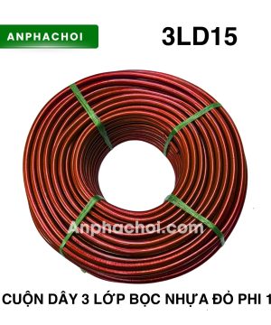 Cuộn dây 3 lớp bọc nhựa đỏ phi 15
