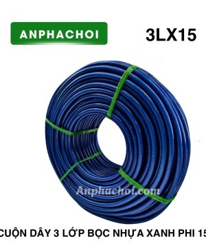 Cuộn dây 3 lớp bọc nhựa xanh phi 15