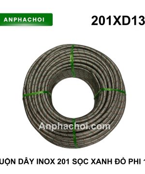 Cuộn dây inox 201 sọc xanh đỏ phi 13