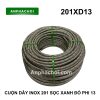 Cuộn dây inox 201 sọc xanh đỏ phi 13