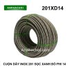 Cuộn dây inox 201 sọc xanh đỏ phi 14