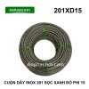 Cuộn dây inox 201 sọc xanh đỏ phi 15