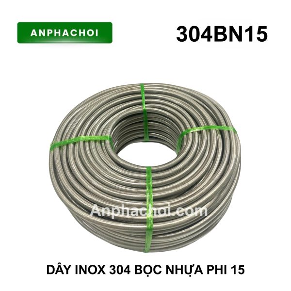 Cuộn ống inox 304 bọc nhựa phi 15