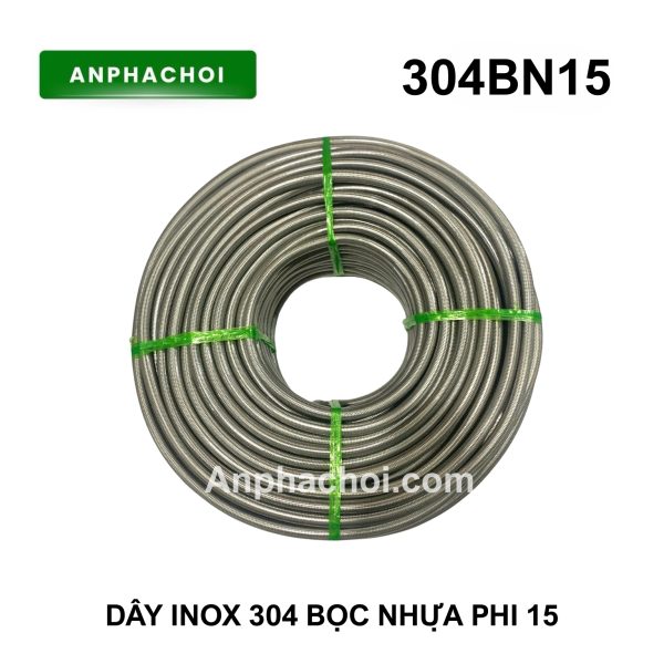 Cuộn ống inox 304 bọc nhựa phi 15