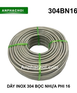 Cuộn ống inox 304 bọc nhựa phi 16