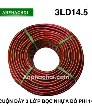 Dây cuộn 3 lớp bọc nhựa đỏ phi 14.5