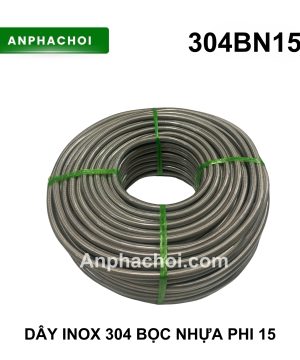 DÂY INOX 304 BỌC NHỰA PHI 15