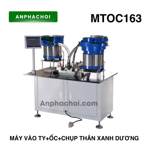 Máy vào ty+ốc+chụp thân xanh dương